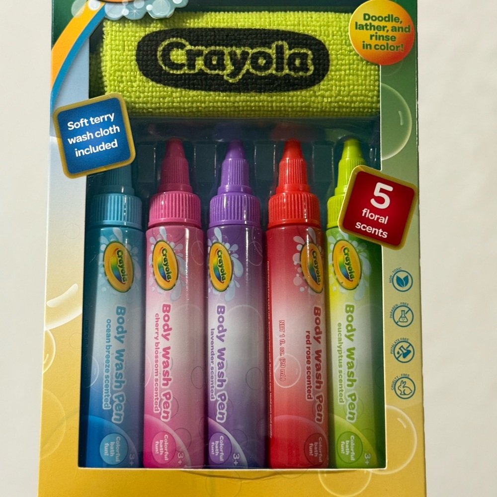 Crayola Body Wash Pen Set with Floral Scents